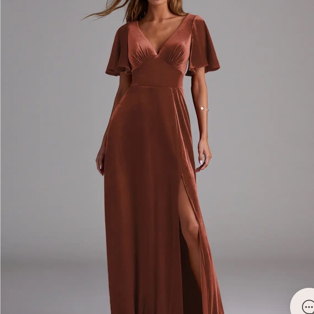 Elegant Brown Maxi Dress